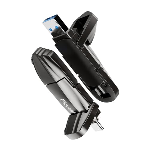 External SSD USB Flash Drive 1TB, Up to 550MB/s 2-in-1 Type C+ USB A USB3.2 Gen2 Solid State Thumb...