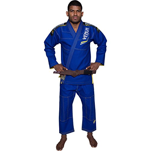 Venum Elite BJJ Gi, Royal Blue/Yellow, A1.5