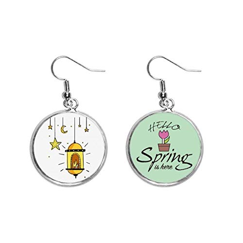 Pendientes de primavera geométricos estilo dibujos animados joyas mujer