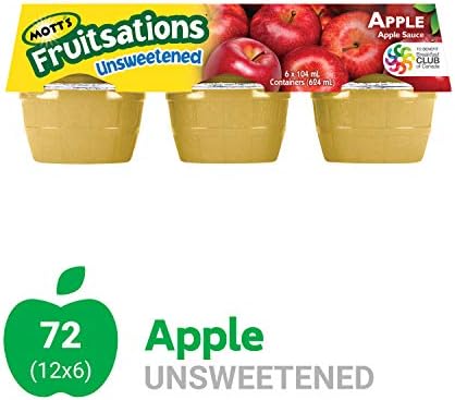 Mott's Fruitsations Apple Sauce, Unsweetened, 104 mL per Unit, Pack of 72 - 2
