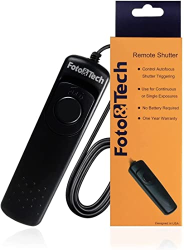 Foto&Tech Rs-60E3 Wired Remote Shutter Release Compatible W Eos R7 T8I T7I T6I T6S T5 T5I T4I T3I T3 Xt Xti Sl3 Sl2 Rp R M 77D 80D 70D 60D 700D 650D 600D 550D 500D #TOP3