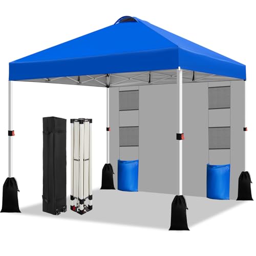 WEIZE 10x10 Pop Up Canopy Tent, 1-Button Push Setup Canopy