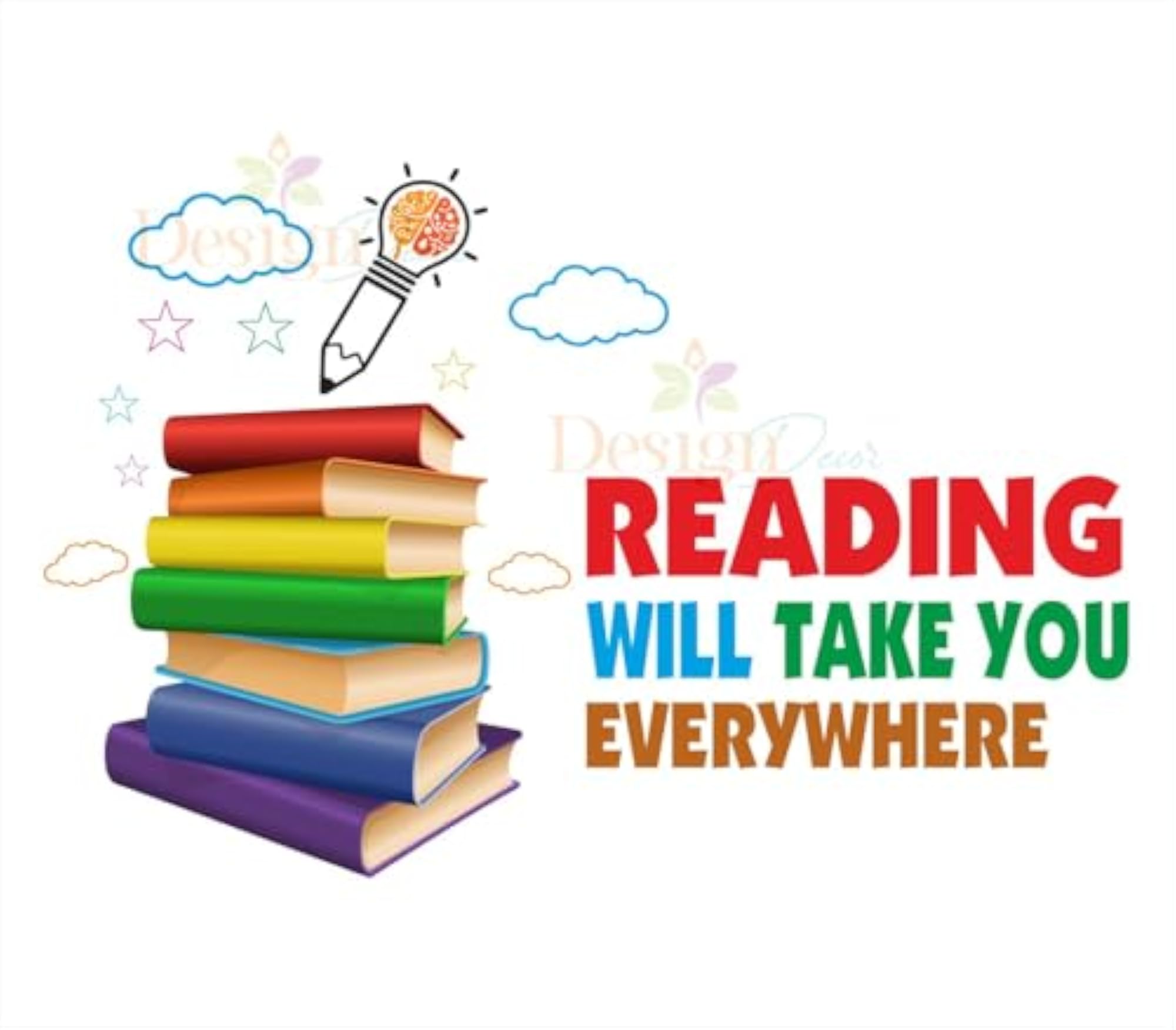 DesignDecor Reading Wall Sticker