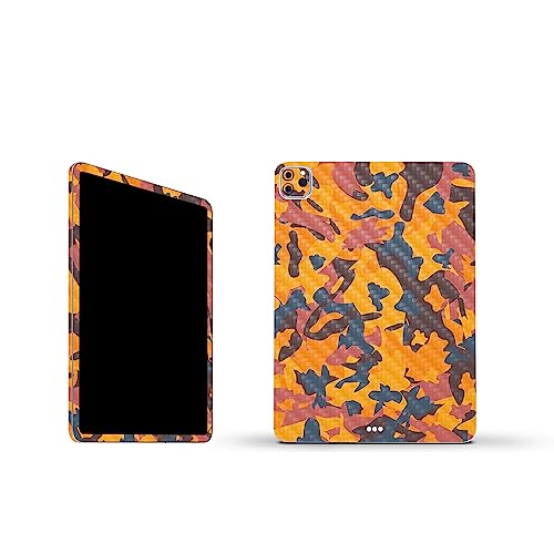 Image of MightySkins Carbon Fiber Skin Compatible with Apple iPad Pro 11 inch M2 4th Gen (2022) Full Wrap Kit - Autumn Camouflage | Protective, Durable Textured Carbon Fiber Finish | Made in The USA