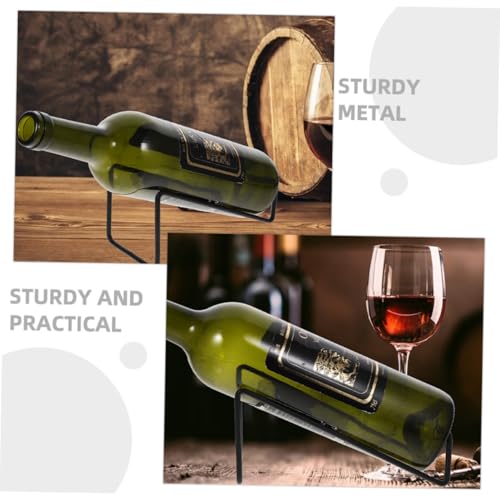 Soporte para botellas de vino de hierro para encimera 3 piezas miniatura 3