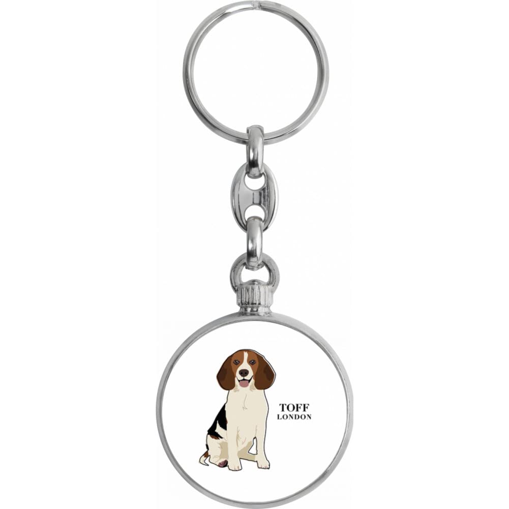 Toff London Unisex Silver Beagle Dog Keyring
