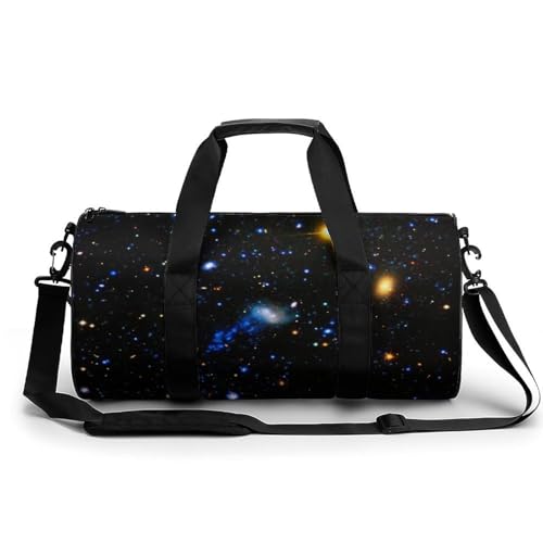 Sac de gym galaxie colorée grand compartiment duffel bag résistant