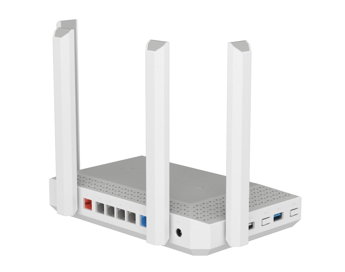 Keenetic Titan (KN-1812) Router multigigabit Wi-Fi 7 Mesh BE7200 con un Smart Switch 1x10G, 1x2,5G y 4x1G, Puertos USB 3.2 y USB 2.0 multifunción
