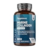 WeightWorld Marine Collagen Capsules 1455mg | 120 Capsules | Type 1 & 3 Collagen Supplements for Women & Men | Hydrolysed Fish Peptides Complex with Hyaluronic Acid, Vitamin C, Zinc & CoQ10