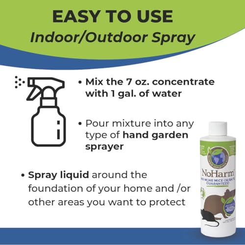 Image of NoHarm Scent | Send Mice and Rats Away | Smart Solution | Indoor and Outdoor Use | Makes 1 Gallon
