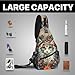 FyLybois Cat Sling Bag for Women Crossbody Backpack Lightweight Chest Daypack Fashion Shoulder Bags for Travel Hiking Biking