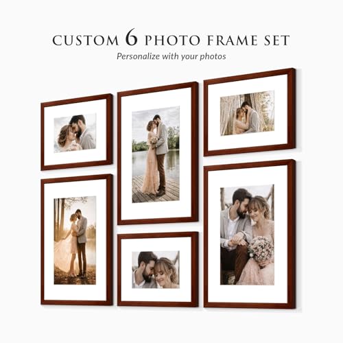 Image of Custom Personalized Photo Collage Framed Wall Art Painting Frames Set | Family Picture Frame Wall Decor Artwork for Living Room Bedroom | A3 + A4 Frame Combo Gallery Style | Personalized Home Decor Gift