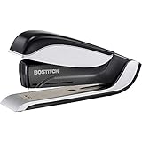 BOSTITCH Premium Spring-Powered Desktop Stapler- One Finger, No Effort - Black/Gray (1140)