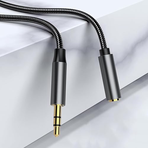 Rpanle Audio Extension Cable, 3.5mm Male to Female Earphone Extension Cord, Stereo Aux Jack Cable, for Headphones, PC, Smartphones, Tablets (1.5m) - Image 5