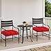 MTMR Waterproof Outdoor Chair Cushions Set of 2, 19X19 Patio Wicker Chair Cushions, Tufted Outdoor Cushions for Patio Furniture, Thick Outdoor Patio Replacement Seat Pads for Porch Lawn Chairs Red