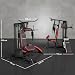 Imagen de SPORTNOW Máquina Multiestación Musculación Ajustable 225x175x200 cm Negro