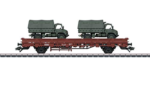 Preisvergleich Produktbild Märklin 46936 Niederbordwagen m.Unimog DB, Spur H0