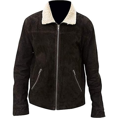 Aksah Fashions Men's Andrew Lincoln Walking Dead Rick Grimes Suede Leather Jacket Cover