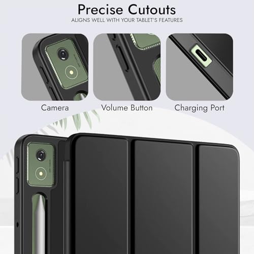 Image of Robustrion Case for Moto Pad 60 Pro 12.7 inch Cover Case with [Pencil Holder] [Soft Flexible Case] for Motorola Pad 60 Pro Cover 12.7 inch [Auto Sleep Wake Support] - Black