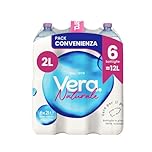 ACQUA VERA - Acqua Naturale 2 Litri Oligominerale x 6 Bottiglie, Cassa d'Acqua che Favorisce la Diuresi con Bottiglia (x6) in PET 100% Riciclabile, Indicata in Dieta Iposodica, Made in Italy