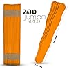 Manaloom Pack of 200 Curved Craft Sticks - 8" Birchwood Popsicle Sticks for Crafts, Jumbo Craft Sticks for Fan Handles, Wedding Programs, DIY Crafting Supplies, (Orange) #1