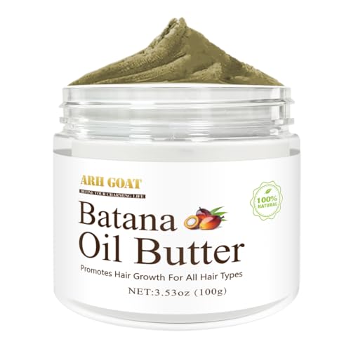 ARHGOAT Batana Oil - Promotes Hair Growth, 100% Natural Ingredients Pure raw Batana Butter for Women & Men - 3.53 oz, Strengthen Hair & Scalp