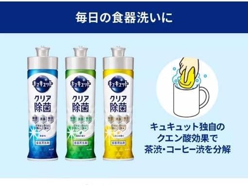 花王 キュキュット クリア除菌 緑茶 本体 220ml + Kunutonnオリジナルロゴ入りeおまけ付 (24個セット)