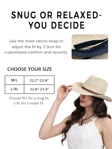 Sombrero de paja veraniego para mujer con ala ancha miniatura 5