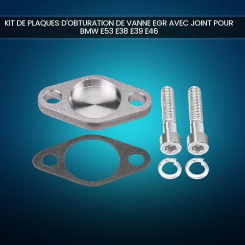 EBTOOLS Kit de Plaques D'obturation de Vanne EGR de Remplacement pour E53 E38 E39 E46 X5 Plaque EGR avec Vis de Joint – vue 4