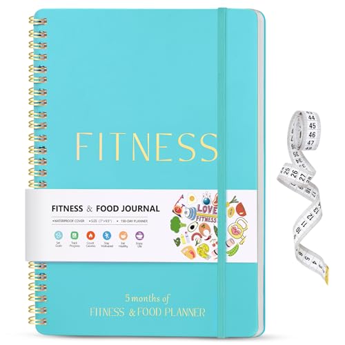 Journal de bien-être non daté avec mètre ruban pour célébrer chaque progrès