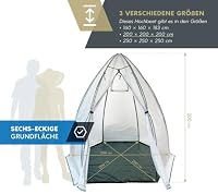 Westmann Überwinterungszelt Minze, Stahl, 200x200x200 cm, Weiß | Die UV-beständige, lichtdurchlässige Folie und Steck-/Schraubkonstruktion ermöglichen schnellen Aufbau mit Bodenplane. – Ansicht 7