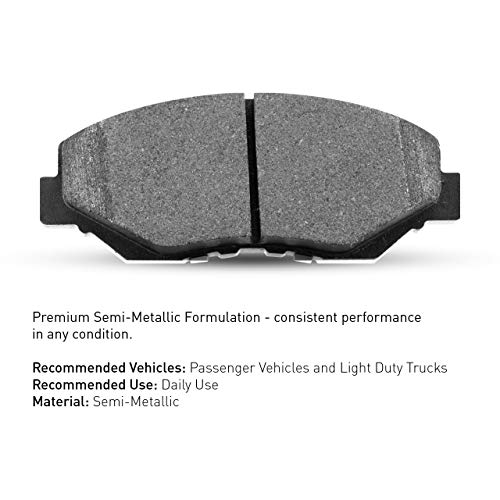 Image of R1 Concepts Front Semi Met Brake Pads| Fits 1999-2000 Ford Contour | Automotive Replacement Brake Pads
