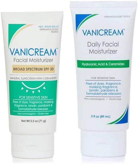 Daily Facial Moisturizer, 3 Ounce & Facial Moisturizer with SPF, 2.5 Ounce