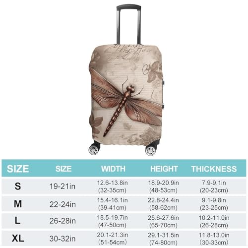 Dragonfly Bee Luggage Cover, Washable Elastic Suitcase Cover Protector Fit 18-32 Inch Luggage2