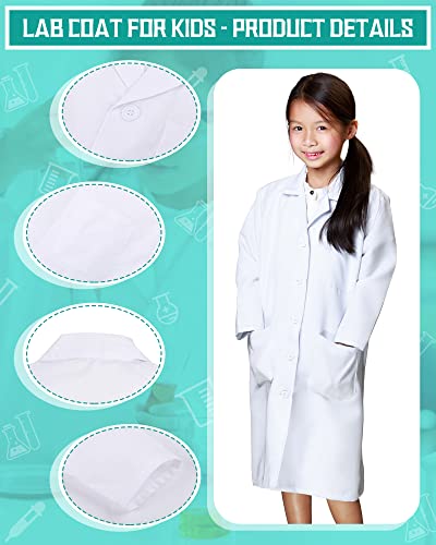 Bata de laboratorio niños unisex disfraz científico miniatura 3
