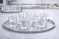 buxmed 80 Stück Shotbecher transparent 3 cl mit Skala – Schnapsgläser Plastik, Shotgläser, Pinnchen, Becher für Shots, BPA frei, stapelbar, Party Zubehör & Dosierbecher – Ansicht 6