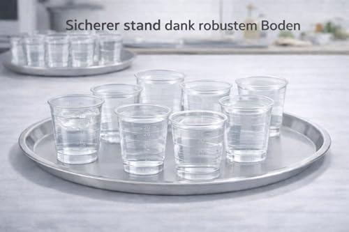 buxmed 80 Stück Shotbecher transparent 3 cl mit Skala – Schnapsgläser Plastik, Shotgläser, Pinnchen, Becher für Shots, BPA frei, stapelbar, Party Zubehör & Dosierbecher