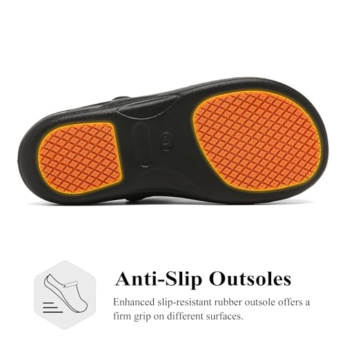 Image of Haifago Non Slip Chef Shoes for Men Women, Waterproof Slip Resistant Kitchen Work Shoe Food Service Nursing Clogs