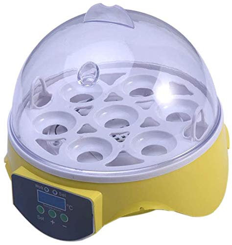 Egg Incubator,7 Eggs Fully Automatic Poultry Hatcher Machine with Temperature Control and Auto Turning, Universal Digital Incubators Breeder for Hatching Chicken Duck Goose