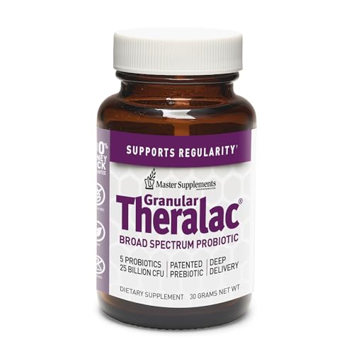 Master Supplements Granular Theralac - 1.05 oz - Multi-Strain Probiotic Powder for Optimal Gut Health - Great for Kids - Vegan Gluten Free - 40 Servings