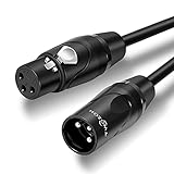 Twozoh Cable XLR 3M, XLR Macho a Hembra balanceado 3 pines XLR Cable de micrófono (Profesional/Hifi)