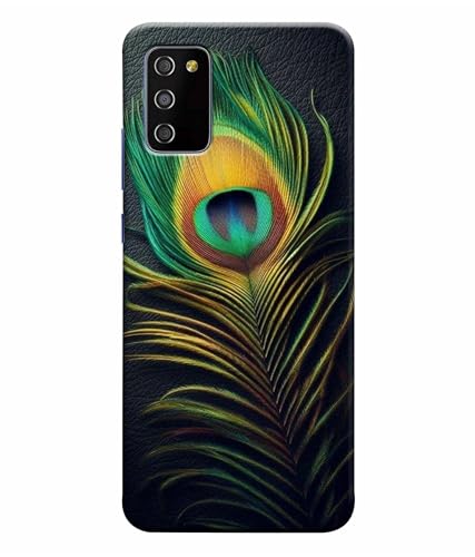 Image of Peacock Feather Mor Pankh Printed Hard Back Case Cover Compatible for Samsung Galaxy A03S / Samsung Galaxy A02S (Multicolor) - D1671