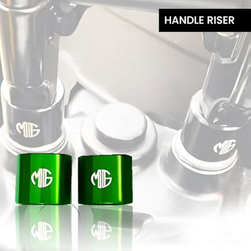 Image of Adjustable Handle Riser for Dominar Motorbike | Enhances Comfort and Control | Height Riser Clamp Compatible with Dominar 250 & 400 (Green)
