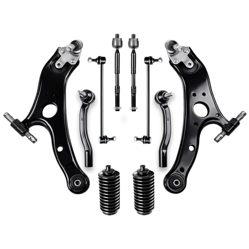 Amqiyvel 10Pcs Front Lower Control Arm with Ball Joint Suspension Kit Fit for TOYOTA SIENNA 2011-2020 All Models, K622035, K622036, K750574 X2, ES800997, ES800998, EV801518 X2 by Amqiyvel - Used condition - US$122.09
