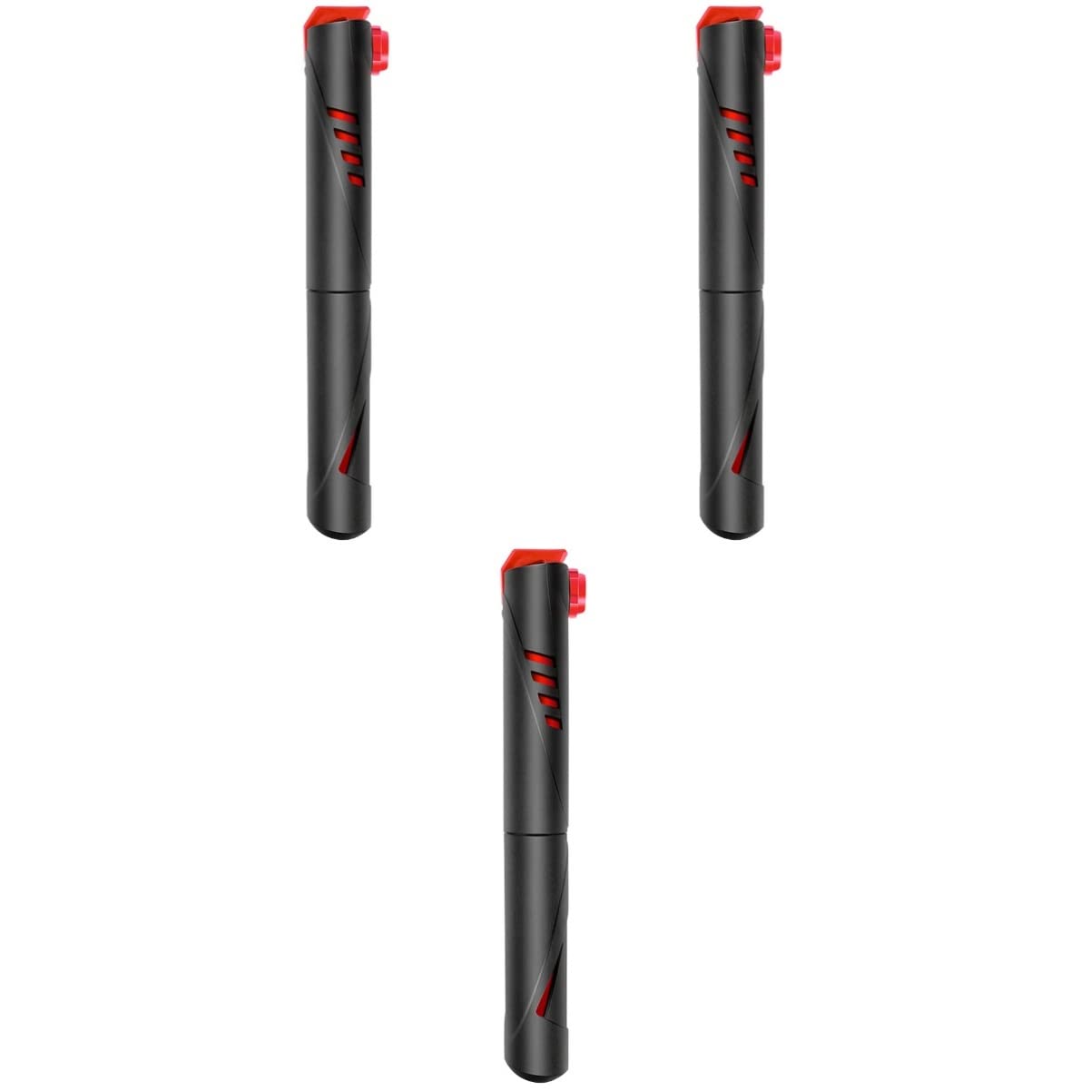 GALPADA 3 Sets Bike Tire Air Pump Floor Pump Portable Inflator Pressure Gauge for Bicycles Car Tires