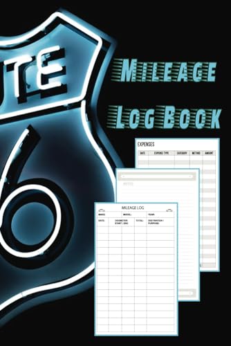 Vehicle Mileage and Expense Log Book for Taxes: 6 x 9 inch, 96 Pages
