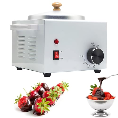 Electric Chocolate Warmer Melting Pot, Aluminum Removable Pot Candy Melting Machine, Temperature Setting & 600ML Capacity, For Melting Wax Beans, Butter, Cheese, Caramel, 100W