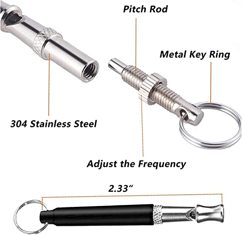 2 Pack Dog Whistle With Lanyard, Adjustable Ultrasonic Silent Dog Whistle, Recall Training, Behavior Training For Dogs, Professional Recall Dog Training Whistles, Stop Neighbors Dog From Barking #TOP1