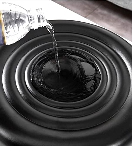 Tabouret à roulettes rotatif 360 petit siège bas cuir avec dossier - 5
