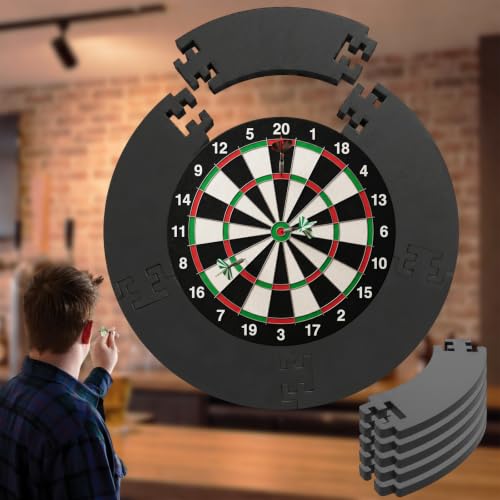 FRTAOOP 5-teiliger Schalldämmung Dartscheibe Schutzring - Wandschutz